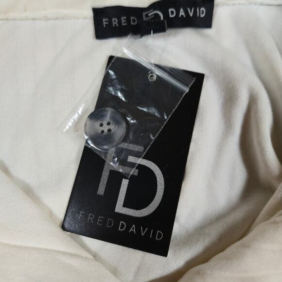 Fred David NWT Womens Button Up Jacket Size XL Cream Preppy Casual Super Soft - Picture 4 of 9